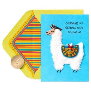 🆕Papyrus Graduation Llama Card